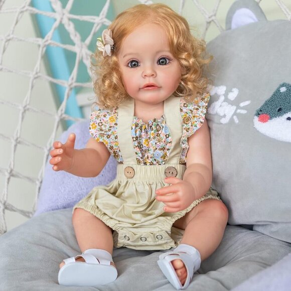 ❤️ 22inch Reborn Baby Full Body Vinyl Anatomically Correct Real Life Baby Girl - Picture 3 of 5
